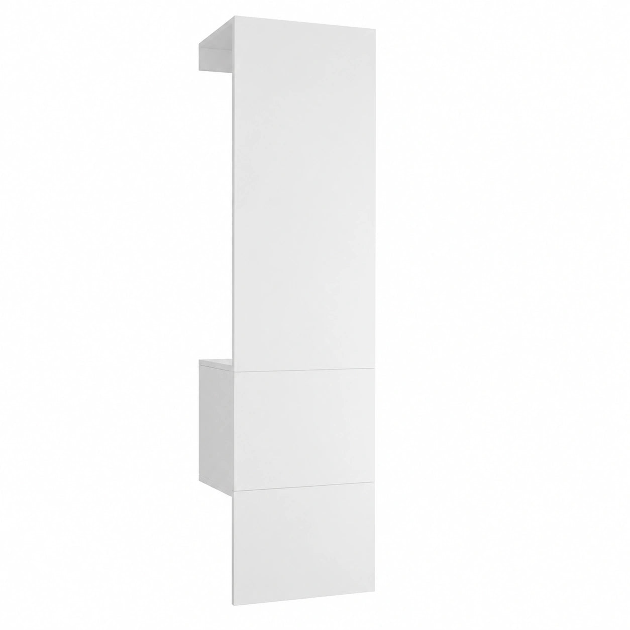 Conjunto de Mueble de Recibidor Carlton de Vladon, Perchero Integrado con Puerta, Blanco Mate y Alto Brillo, 52x193x35 cm