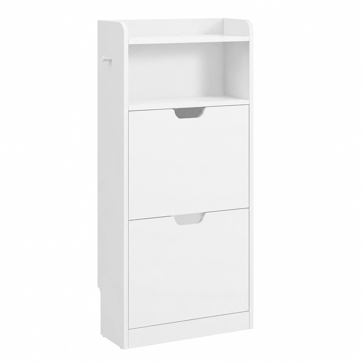Organizador de Zapatos Yaheetech con Cajones Abatibles y Estante Abierto 4 Niveles Blanco