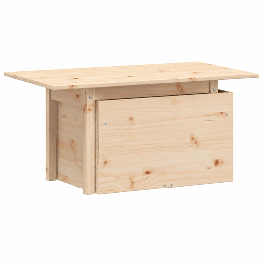 Mesa de Jardín Ajustable de Madera Maciza de Pino para Exterior