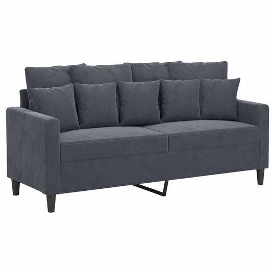 Sofá de 2 Plazas con Reposabrazos y Respaldo, Ideal para Salón, Tapizado en Tela Gris Oscuro
