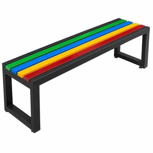 Banco Exterior de Metal para Jardín y Balcón, Resistente y Elegante, 2-4 Plazas (80 cm)