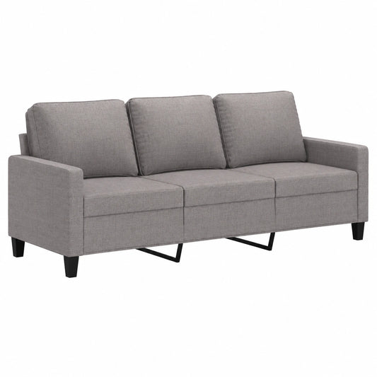 Sofá de Tela de 3 Plazas Relax en Gris Taupe de 180 cm
