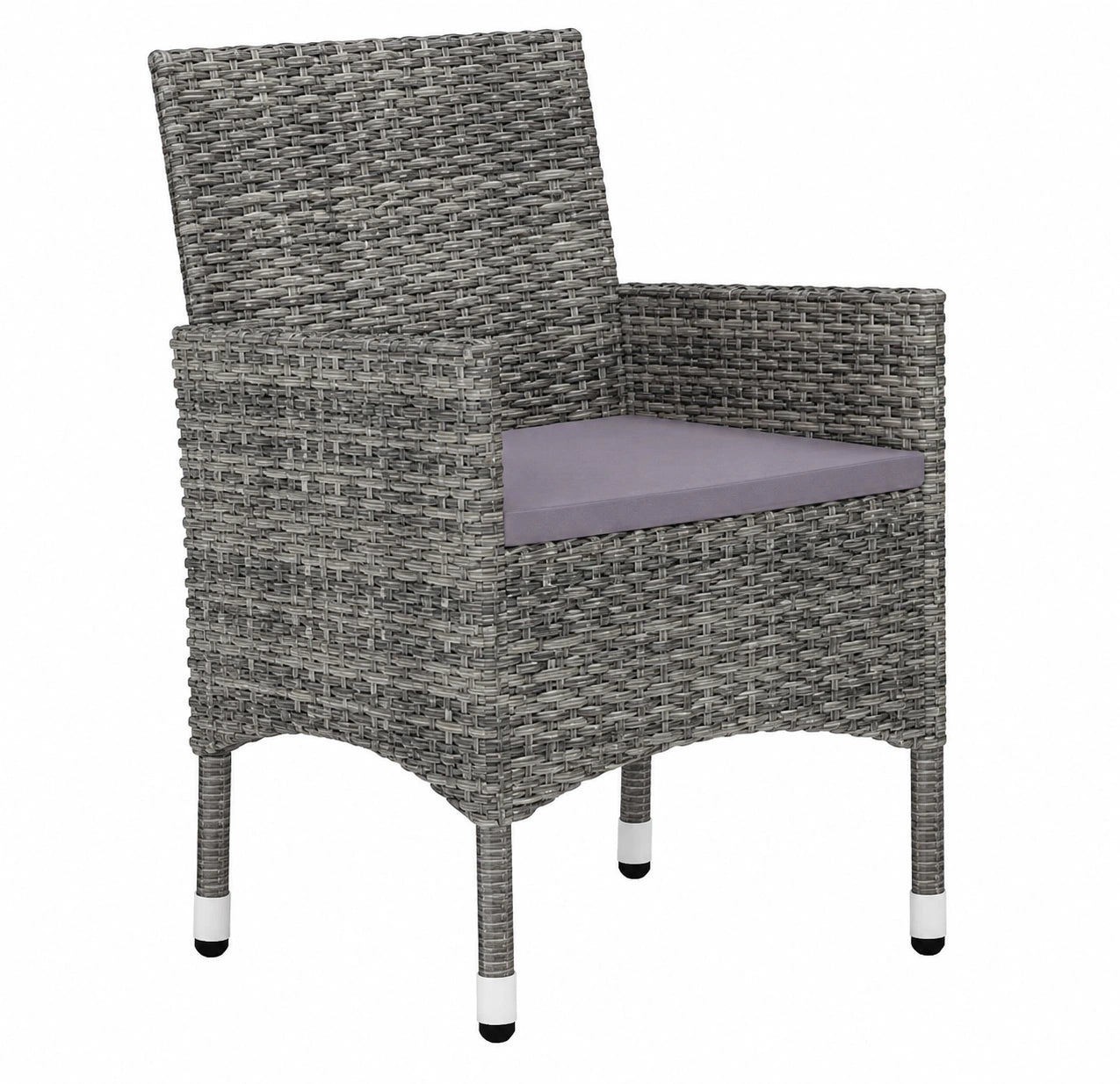 Conjunto de Comedor Exterior 3 Piezas Ratán y Madera para Jardín