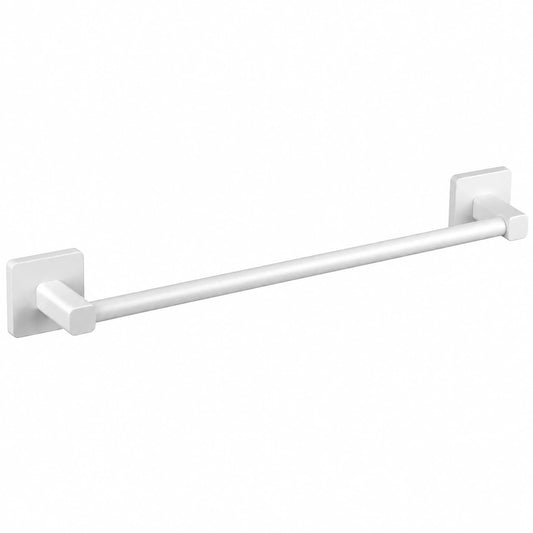 Toallero Adhesivo Grande para Baño de TATAY, Blanco, Sin Taladro, Resistente hasta 10kg, 100% Acero Inoxidable, Acabado Mate