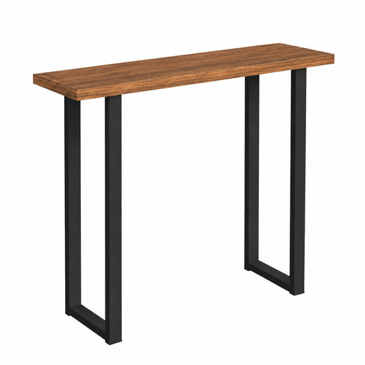 Mueble de Entrada Industrial de Madera Maciza Vintage